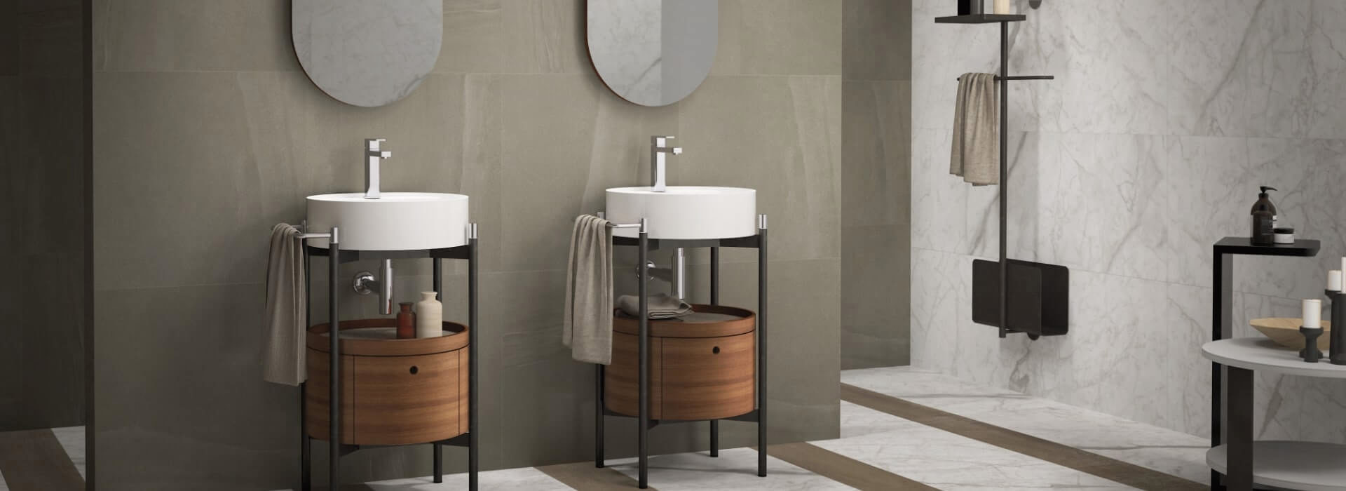 Twin Basins for Large Families