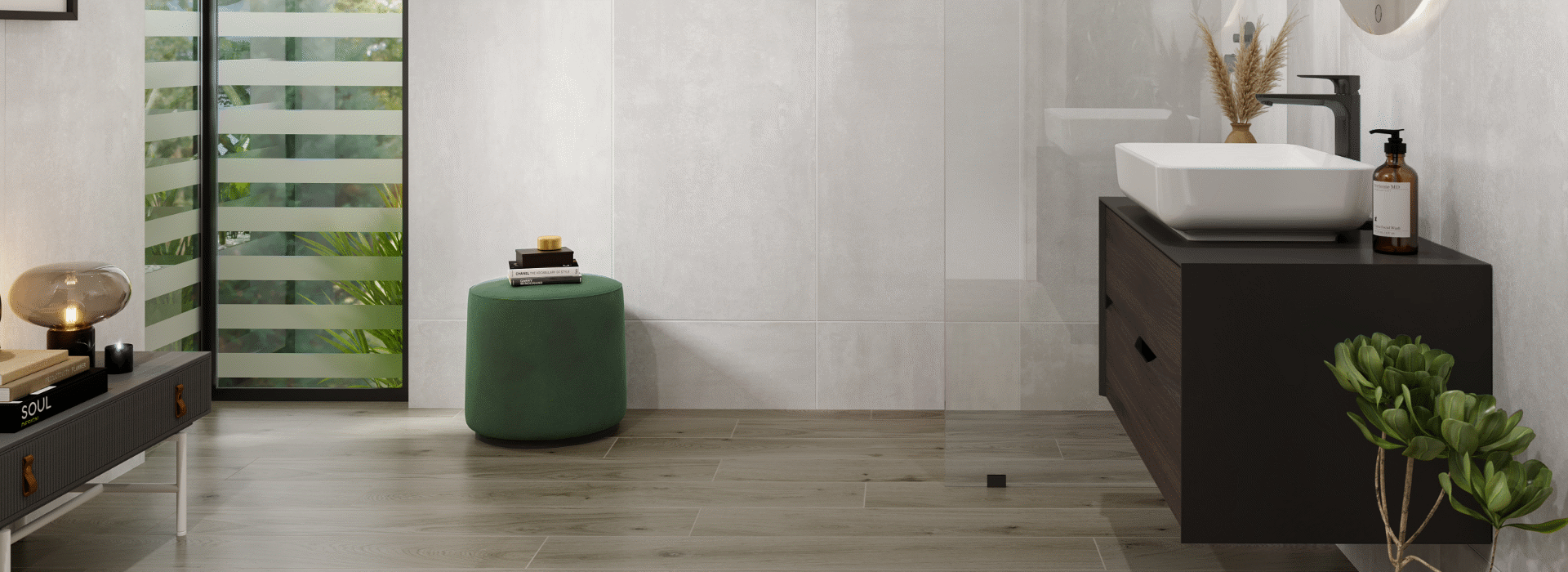 How Can Different Textures Be Combined in Bathroom Ceramics?