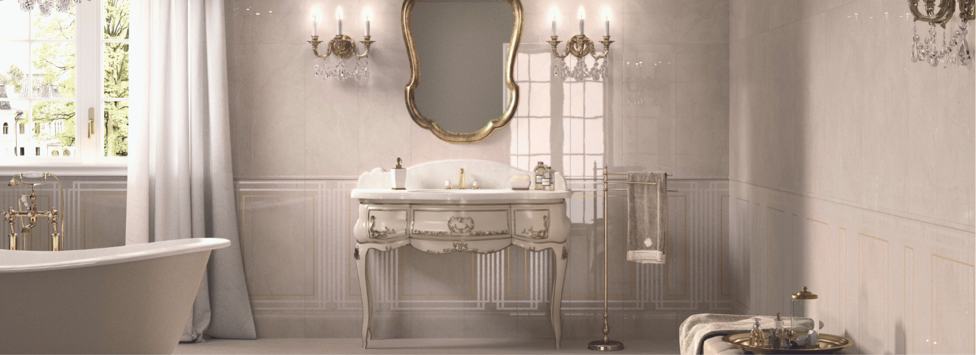 Bathrooms That Love Antiques