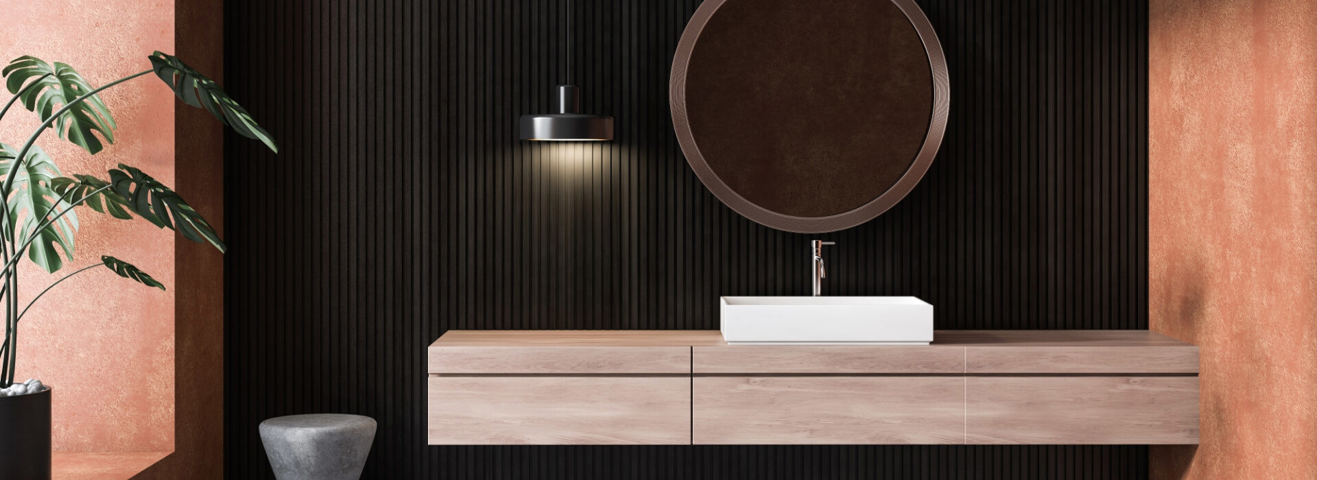 Starting with Black: How to Use a Dark Palette in Your Bathroom