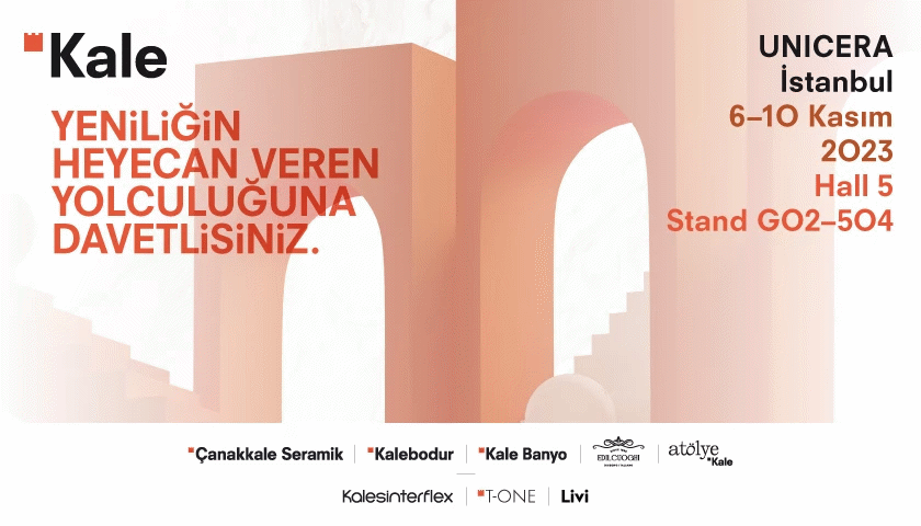Kaleseramik’s Türkiye-First 160x320 cm Kalesinterflex Porcelain Slab at UNICERA